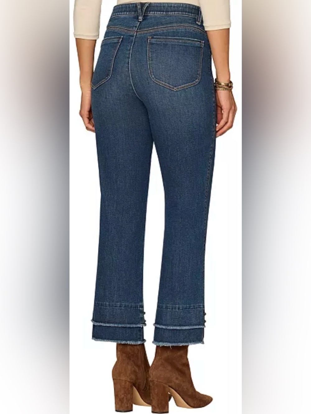 Democracy Women’s Double Layer Fray Hem Stud Jeans 2P - Picture 9 of 9